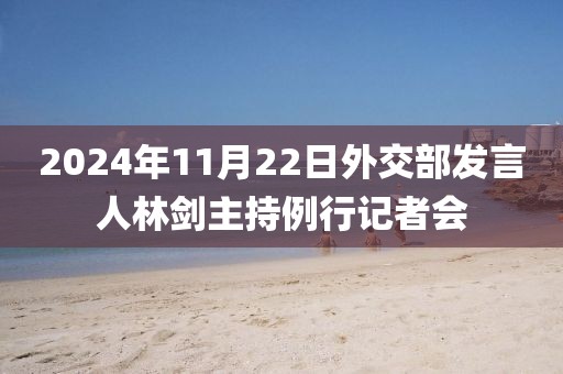 2024年11月22日外交部发言人林剑主持例行记者会