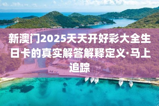 新澳门2025天天开好彩大全生日卡的真实解答解释定义·马上追踪