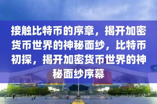 接触比特币的序章，揭开加密货币世界的神秘面纱，比特币初探，揭开加密货币世界的神秘面纱序幕