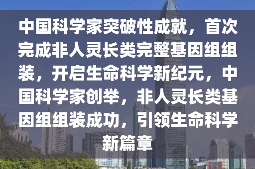 中国科学家突破性成就，首次完成非人灵长类完整基因组组装，开启生命科学新纪元，中国科学家创举，非人灵长类基因组组装成功，引领生命科学新篇章