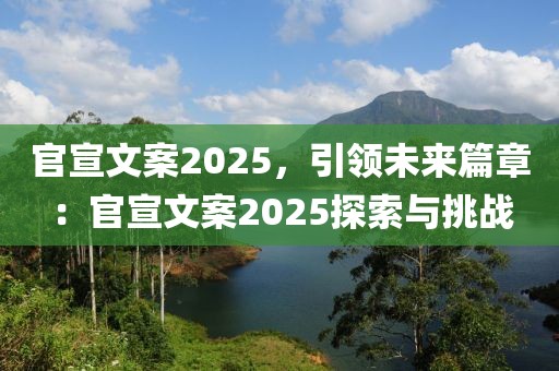 官宣文案2025，引领未来篇章：官宣文案2025探索与挑战