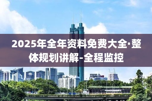 2025年全年资料免费大全·整体规划讲解-全程监控