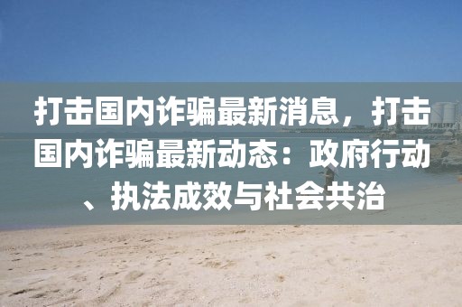 打击国内诈骗最新消息，打击国内诈骗最新动态：政府行动、执法成效与社会共治