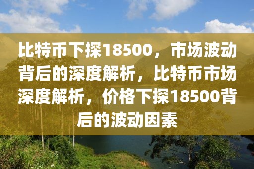 比特币下探18500，市场波动背后的深度解析，比特币市场深度解析，价格下探18500背后的波动因素