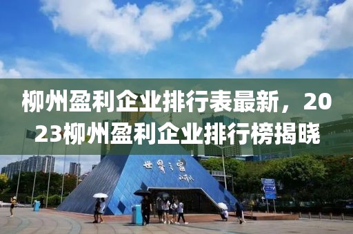 柳州盈利企业排行表最新，2023柳州盈利企业排行榜揭晓