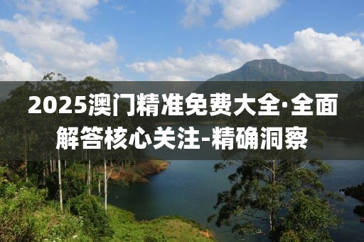 2025澳门精准免费大全·全面解答核心关注-精确洞察