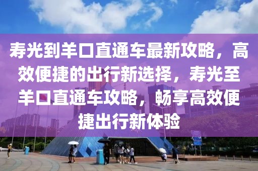 寿光到羊口直通车最新攻略，高效便捷的出行新选择，寿光至羊口直通车攻略，畅享高效便捷出行新体验