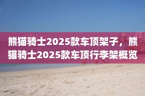 熊猫骑士2025款车顶架子，熊猫骑士2025款车顶行李架概览