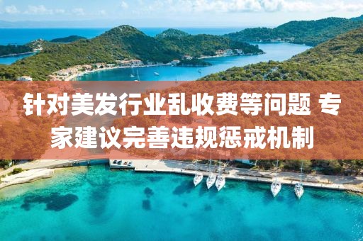 针对美发行业乱收费等问题 专家建议完善违规惩戒机制