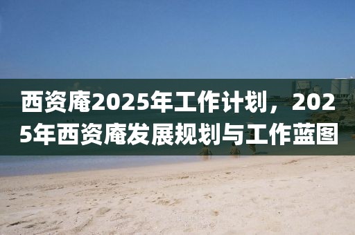 西资庵2025年工作计划，2025年西资庵发展规划与工作蓝图