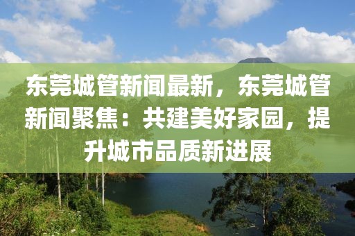 东莞城管新闻最新，东莞城管新闻聚焦：共建美好家园，提升城市品质新进展