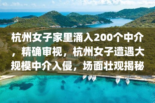 杭州女子家里涌入200个中介，精确审视，杭州女子遭遇大规模中介入侵，场面壮观揭秘