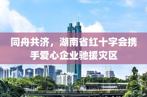 同舟共济，湖南省红十字会携手爱心企业驰援灾区