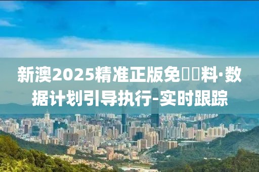 新澳2025精准正版免費資料·数据计划引导执行-实时跟踪