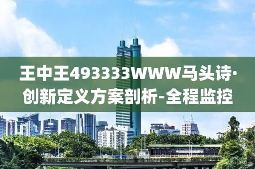 王中王493333WWW马头诗·创新定义方案剖析-全程监控