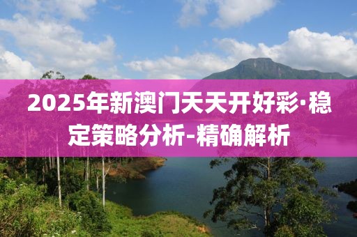 2025年新澳门天天开好彩·稳定策略分析-精确解析