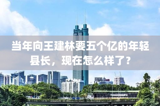 当年向王建林要五个亿的年轻县长，现在怎么样了？