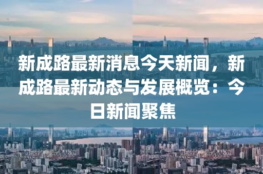 新成路最新消息今天新闻，新成路最新动态与发展概览：今日新闻聚焦