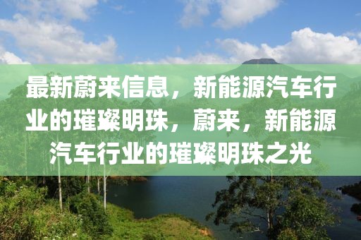 最新蔚来信息，新能源汽车行业的璀璨明珠，蔚来，新能源汽车行业的璀璨明珠之光