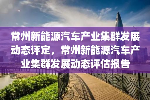 常州新能源汽车产业集群发展动态评定，常州新能源汽车产业集群发展动态评估报告