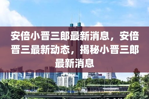 安倍小晋三郎最新消息，安倍晋三最新动态，揭秘小晋三郎最新消息