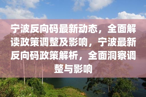 宁波反向码最新动态，全面解读政策调整及影响，宁波最新反向码政策解析，全面洞察调整与影响