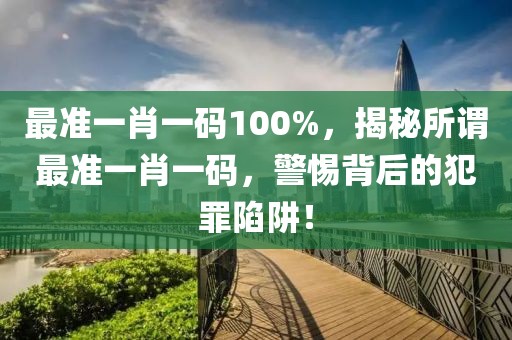 最准一肖一码100%，揭秘所谓最准一肖一码，警惕背后的犯罪陷阱！