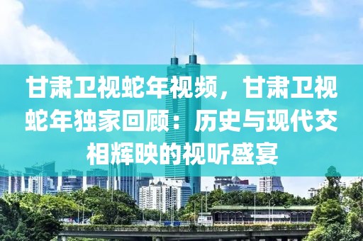 甘肃卫视蛇年视频，甘肃卫视蛇年独家回顾：历史与现代交相辉映的视听盛宴