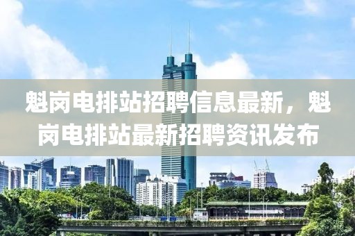 魁岗电排站招聘信息最新，魁岗电排站最新招聘资讯发布