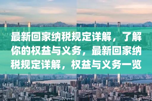 最新回家纳税规定详解，了解你的权益与义务，最新回家纳税规定详解，权益与义务一览